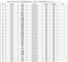 利辛县2025年公开选聘城市社区专职工作者拟聘用人员公示（一）